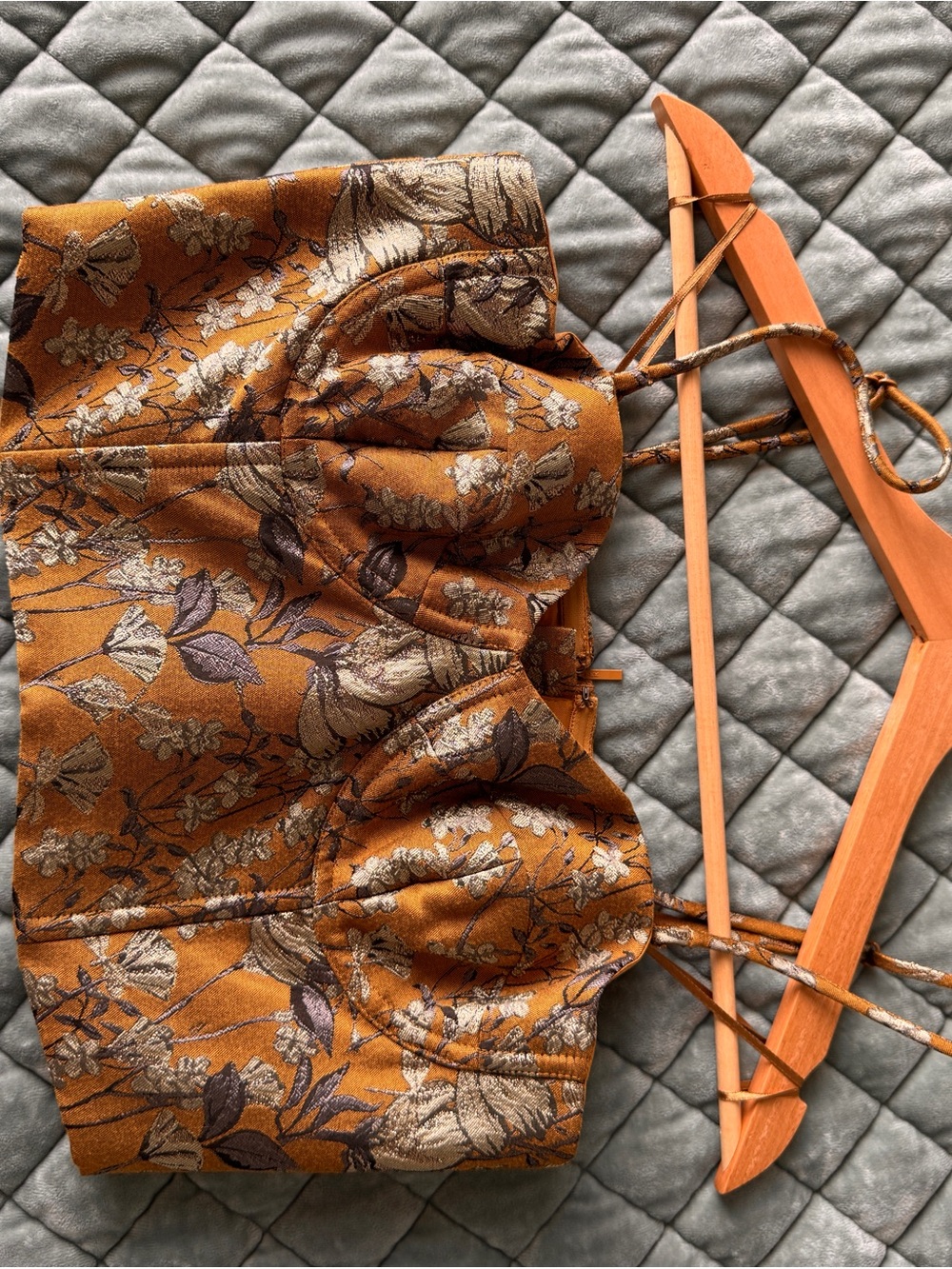 Banana Republic Floral Brocade Corset Bustier Top Size 4
